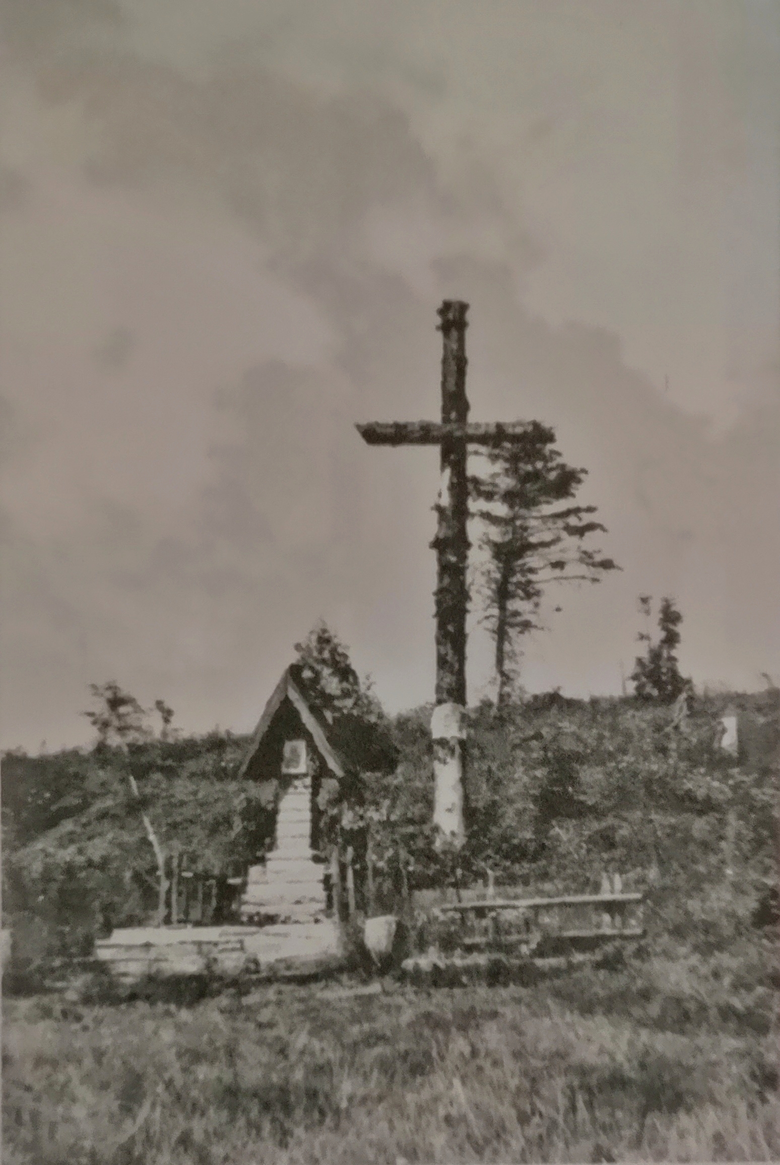 Kapliczka i krzyż rok 1958